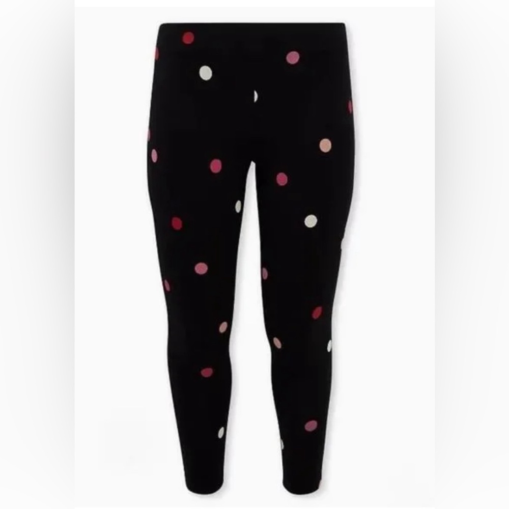 Torrid Black Whimsy Dot Leggings size 2